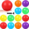 Hiboom 12 Pcs Playground Balls 5 Inch Dodgeball Playground Balls Kick Outdoor Inflatable with 1 Pcs Hand Pump for Adults Yoga Exercise Gym Schoolyard(Multi Color) view 1