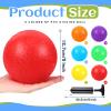 Hiboom 12 Pcs Playground Balls 5 Inch Dodgeball Playground Balls Kick Outdoor Inflatable with 1 Pcs Hand Pump for Adults Yoga Exercise Gym Schoolyard(Multi Color) view 2