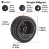 Chanmoo 1/10 RC Short Course Truck Tires And Wheels With 12mm 14mm 17mm Hex 113mm 1/8 Rubber Tyres For 1/8 or 1/10 Scale On Road Car HSP Sonic 94102 GT PTG-2 Tamiya TT02 RC Racing Car 4PCS (Red A) view 2