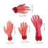 FOMIYES Halloween Blood Hands, 4Pcs Scary Fake Broken Hands Fake Human Severed Hands for Haunted House Halloween Party Decoration Props view 3