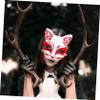 NOLITOY Animal Masks Set 2pcs Half Masks Festival Fox for Japanese Style Accessories view 3