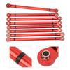 RC Link Rods, 8Pcs Aluminium Alloy Chassis 313mm Wheelbase Link Rod for Axial SCX10 1/10 Scale RC Crawler Car Upper & Lower Rod Link Linkage Wheelbase Upgrade Parts(Red) view 2