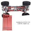 RC Link Rods, 8Pcs Aluminium Alloy Chassis 313mm Wheelbase Link Rod for Axial SCX10 1/10 Scale RC Crawler Car Upper & Lower Rod Link Linkage Wheelbase Upgrade Parts(Red) view 4