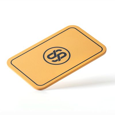 SLOWPLAY Godel Rectangular Poker Chips Plaques, Pack of 10 Pcs, European Style Professional Plaques Without Denomination, 34-Gram Ceramic Composit(Yellow)