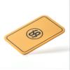 SLOWPLAY Godel Rectangular Poker Chips Plaques, Pack of 10 Pcs, European Style Professional Plaques Without Denomination, 34-Gram Ceramic Composit(Yellow) view 1