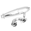 HERCHR RC Car Exhaust Pipe, RC Car Exhaust Pipe, Aluminium Alloy Dual Exhaust Joint Tube for HSP Redcat 1/8 RC Car for SH GO 21/28CXP Engine view 2