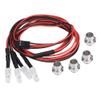 RC LED Light, 4PCS 5mm 5-11V Headlights RC LED Taillight Lights Accessory for 1/10RC Car Truck Model (White & Red Light) view 1