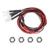 RC LED Light, 4PCS 5mm 5-11V Headlights RC LED Taillight Lights Accessory for 1/10RC Car Truck Model (White & Red Light) view 2