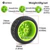 Chanmoo 1/10 RC Short Course Truck Tires And Wheels With 12mm 14mm 17mm Hex 113mm 1/8 Rubber Tyres For 1/8 or 1/10 Scale On Road Car HSP Sonic 94102 GT PTG-2 Tamiya TT02 RC Racing Car 4PCS (Red B) view 2