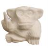 WorldBazzar Stress Relief Rubber Squishy Rude 3" Monkey with Middle Finger Bad Statue Handmade Tiki Dcor Squeezies view 1