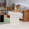 Menolana 1/12 Scale Dollhouse Vertical Storage Cabinet Simulation Wood Furniture Model Smooth Surface and Polished Delicate Bedroom Decor, White view 2