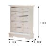 Menolana 1/12 Scale Dollhouse Vertical Storage Cabinet Simulation Wood Furniture Model Smooth Surface and Polished Delicate Bedroom Decor, White view 3
