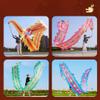 6 Meters (19.6 FT) 3D Square Exercise Dragon & Phoenix Poi with 340g Weighted Ball & 1.1 Meters Swing Rope, Silk-like Flowy Chinese Golden Phoenix Ribbon Streamer + Travel Bag! (Yellow Phoenix) view 2