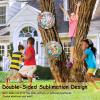 10 Pack 8 Inch Sublimation Wind Spinner Blanks,3D Aluminum Wind Spinners Hanging Wind Spinners for Yards & GardensRound view 3