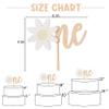 Daisy One Cake Topper Wood - 1st Birthday Boho Groovy Party Decoration, Retro Daisy Topper With Backdrop view 2