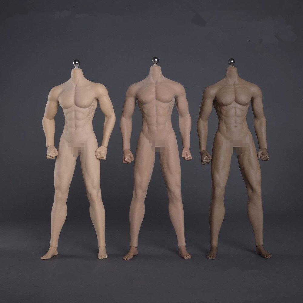 1/6 Scale Male Body,JIAOU Doll 12inch Male Super Flexible Strong Muscle Seamless Action Figure Body Collection (JOK-12D, Normal Skin)