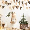 32Ft Brown Party Decorations Brown Pennant Banner Fabric Triangle Flag Bunting Garland Streamers for Woodland Teddy Bear Baby Shower Jungle Safari Birthday Home Outdoor Garden Decor view 3