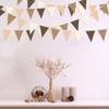 32Ft Brown Party Decorations Brown Pennant Banner Fabric Triangle Flag Bunting Garland Streamers for Woodland Teddy Bear Baby Shower Jungle Safari Birthday Home Outdoor Garden Decor view 4