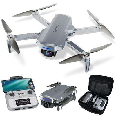 Contixo Mini GPS Drone With 4K Camera, 25 Mins Flight Brushless Motor, Way Point Orbit Mode, Follow Me RC Drones FPV Foldable Quadcopter For Beginner Adults Teenagers Kids