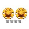 RXZIXYL Metal 1.9 2.2" Wheel Rim Center Dust Cap 6 Holes for 1/10 RC Crawler Axial SCX10 TRX4 D90 Wheel Hub Caps Upgrade Parts (A Golden) view 1