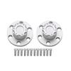 RXZIXYL Metal 1.9 2.2" Wheel Rim Center Dust Cap 6 Holes for 1/10 RC Crawler Axial SCX10 TRX4 D90 Wheel Hub Caps Upgrade Parts (A Silver) view 1