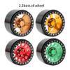 RXZIXYL Metal 1.9 2.2" Wheel Rim Center Dust Cap 6 Holes for 1/10 RC Crawler Axial SCX10 TRX4 D90 Wheel Hub Caps Upgrade Parts (A Silver) view 3