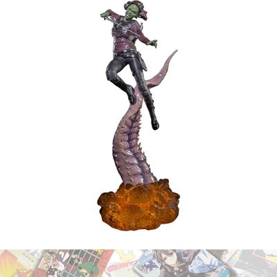 Iron Studios Gamora: 30cm 1/10 Battle Diorama Statue Figurine Bundle with 1 Comics Theme Compatible Trading Card (INS30073)