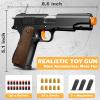 Toy Gun, Shell Ejecting Toy Gun with Soft Bullets, Educational Model Toy Pistol Shooting Game, Gifts for Kids Boys Girls view 2