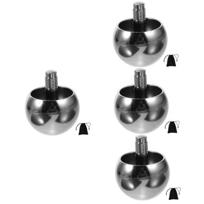 Housoutil 4pcs Children's Gyroscope Toys Metal Gyro Hand Spinning Toy Rotating Gyro for Kids