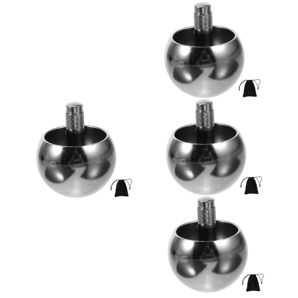 Housoutil 4pcs Children's Gyroscope Toys Metal Gyro Hand Spinning Toy Rotating Gyro for Kids