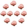 10PCS 50mm White Cute Heart Shape Ceramic Knobs,Candy Color Baby Kid's Children's Furniture Handles Pulls for Door Cabinet Drawer Cupboard Dresser Bin Chest Bookcase etc with Screws(Pink 50mm) view 1