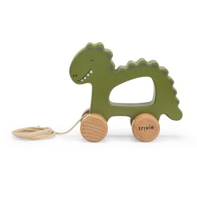 TRIXIE Wooden Pull-Along Toy Mr. Dino, 36-519