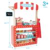 Movie Theatre Snack Bar Wooden Playset- Pretend Concession Stand Fun- Full Set w Popcorn Machine, Hot Dogs, Candy Bars, Sodas Cash Register, Credit Card- Kids Food Activity Center- Home or Daycare Toy view 3