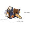 SAFIGLE Children Wearable Cardboard Plane: Airplane Costume for Kids DIY Paper Aircraft with Rotating Fan - Cardboard Car Fun Outdoor Play and Learning Experience Flying Airplanes for Kids Blue view 2
