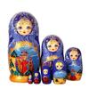 SLOFL Matryoshka 7 Pcs Souvenir Matryoshka Home Decor Nesting Doll Hand Painted Russian Doll Wooden Stacking Doll Birthday Gift Creative Toys view 1