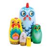 SLOFL Matryoshka 5 Pieces Animal Chicken Russian Nesting Dolls Matryoshka Toy Home Decor Toy Gift Creative Toys view 1