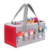 Carrying Case for Tonies Starter Set & Storage Bag for Tonies Figurine, Home Outdoor Hand Bag for Toniebox 2 Audio Player and Dolls Musical Toy Folding Bag for Kids Toniebox Accessories (Gray Red) view 1
