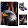 Trading Card Binder 9-pocket Card Holder Binder for Baseball Football Hockey Sport Mtg TCG YUGIOH Card Binder Album 540 Cards Side Load + Elastic Band-Patriotic Eagle view 1