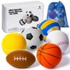 Set Of 6 Mini Sports Foam Balls for Kids, Toddler Ball Toys, Foam Football, Toddler Football, Indoor Baby Soccer, Kids Mini Basketball, Soft Baseball, Volleyball, Small Playground Balls, Baby Ball Toy view 1