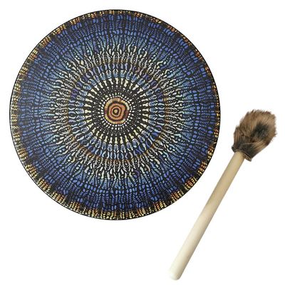 Shaman Drum with Drum Stick Vegetarian Shaman Fire Drum Home Ornament Shamanic Drum Hand Drum for Kids Adults for Meditation and Spiritual Practice