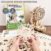 3D Wooden Puzzle Mechanical Clock  Pirate Ship DIY Model Kit for Adults & Teens, Build-Your-Own Wood Craft, Working Clock, Unique Gift & Nautical Home Decor view 2