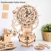 3D Wooden Puzzle Mechanical Clock  Pirate Ship DIY Model Kit for Adults & Teens, Build-Your-Own Wood Craft, Working Clock, Unique Gift & Nautical Home Decor view 3