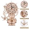 3D Wooden Puzzle Mechanical Clock  Pirate Ship DIY Model Kit for Adults & Teens, Build-Your-Own Wood Craft, Working Clock, Unique Gift & Nautical Home Decor view 4