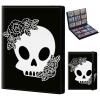 Trading Card Binder 9-pocket Card Holder Binder for Baseball Football Hockey Sport Mtg TCG YUGIOH Card Binder Album 720 Cards Side Load + Elastic Band-Black Skull view 1