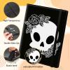 Trading Card Binder 9-pocket Card Holder Binder for Baseball Football Hockey Sport Mtg TCG YUGIOH Card Binder Album 720 Cards Side Load + Elastic Band-Black Skull view 4