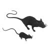 2 PCS Plastic Fake Rat Toys Halloween Prank Props Party Decoration Mouse Simulation Toys 7-inch Big Rat Toys Novelty Props for Haunted House Party view 2