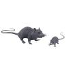 2 PCS Plastic Fake Rat Toys Halloween Prank Props Party Decoration Mouse Simulation Toys 7-inch Big Rat Toys Novelty Props for Haunted House Party view 1
