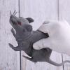 2 PCS Plastic Fake Rat Toys Halloween Prank Props Party Decoration Mouse Simulation Toys 7-inch Big Rat Toys Novelty Props for Haunted House Party view 2