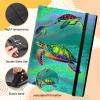 Trading Card Binder 9-pocket Card Holder Binder for Baseball Football Hockey Sport Mtg TCG YUGIOH Card Binder Album 900 Cards Side Load + Elastic Band-Colorful Sea Turtles view 4