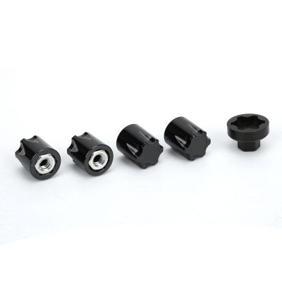 SPYMINNPOO M4 Wheel Rim Center Cover Nuts, 4Pcs Screw Nuts Compatible with SCX10 90046 D90 Car (Black)